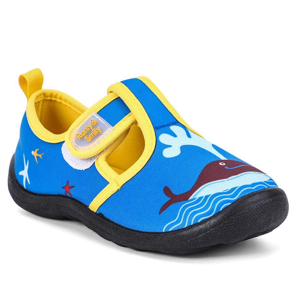 nerteo Boys Girls Cute Aquatic Water Shoes | Rainbow, Dinasour, Unicorn, Shark | Toddler/Little Kid