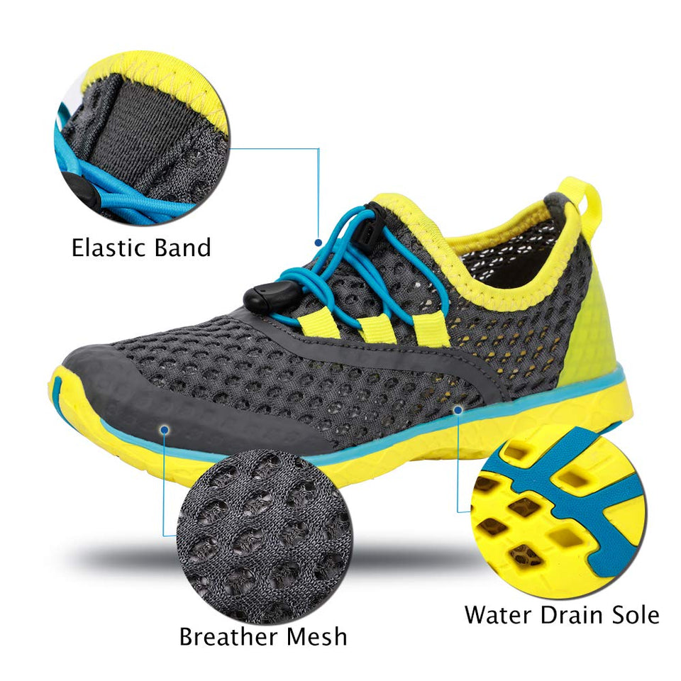 ALEADER Kids Aqua Water Shoes | Walk, Run, Beach, Water, Camp